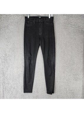 Hudson Jeans Womens 28 Barbara Black Stretch High Rise Skinny *Read*